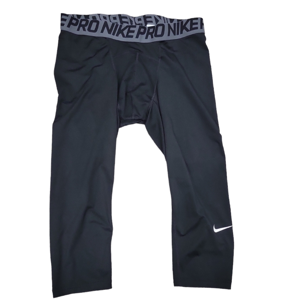 Nike Pro Dri-Fit Black Compression 3/4 Pants Size XL
